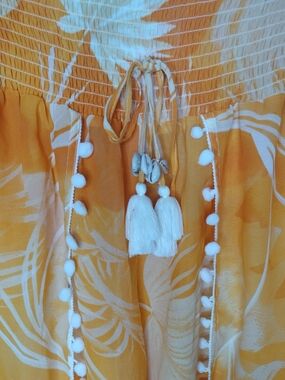 Free Destination Yellow White Tassel Resort Pants M